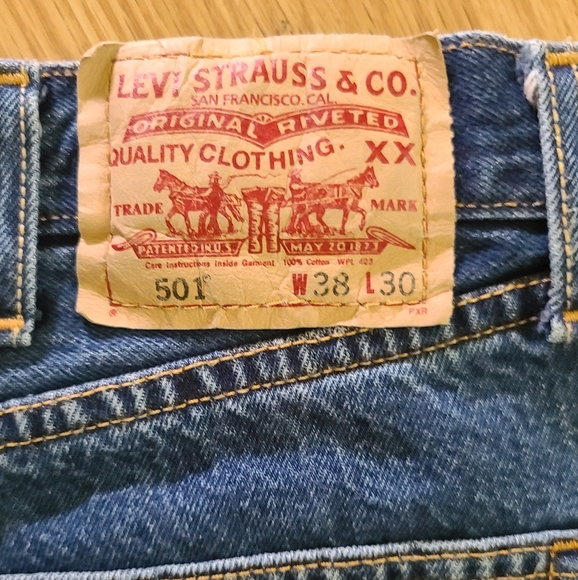 501 mens blue jeans button fly - Picture 4 of 6